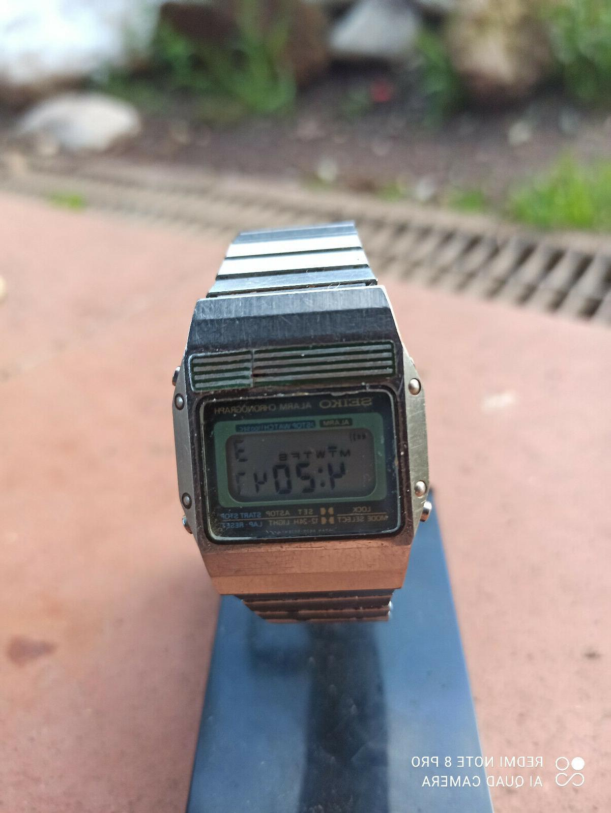 vintage a639 5030 alarm chrono lcd watch