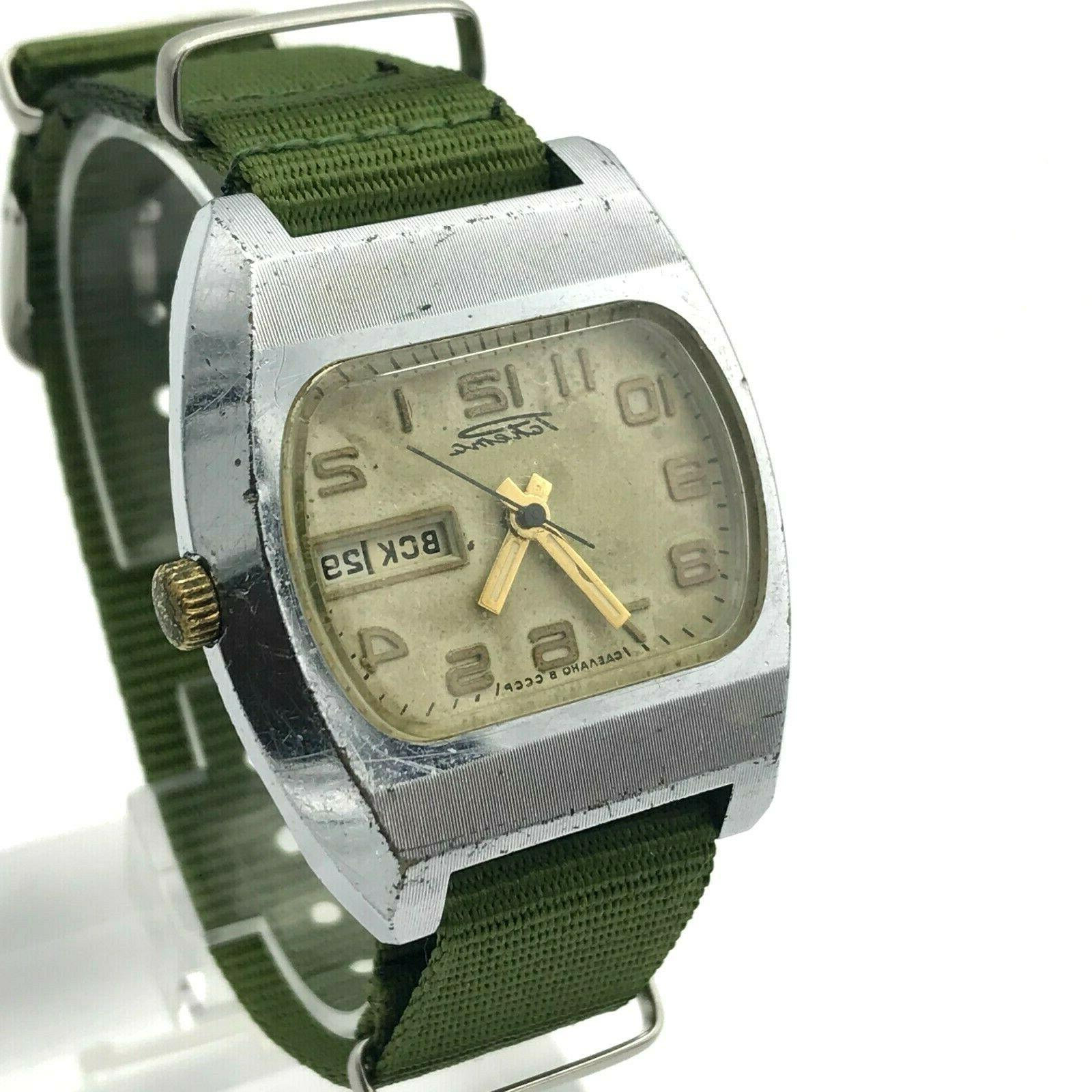 vintage orologio da uomo russia tv giorno