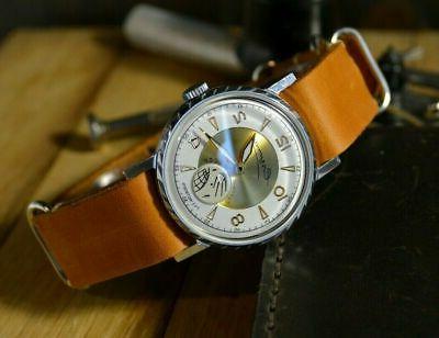 vintage sputnik russo orologio da polso uomo
