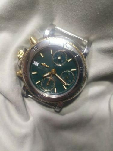 vintage watch valjoux 7750 green verde dial