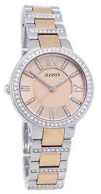 Fossil Virginia Rose Dial Crystal Two-tone ES3405 Women's Wa