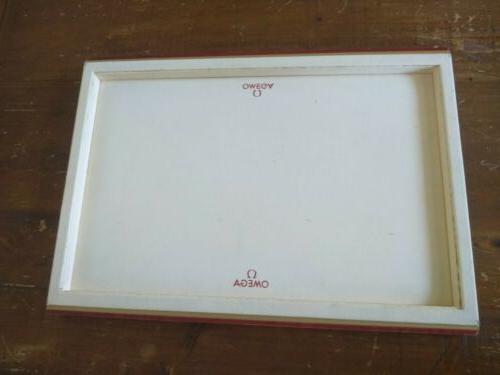 wood and leather advertising official dealer tray