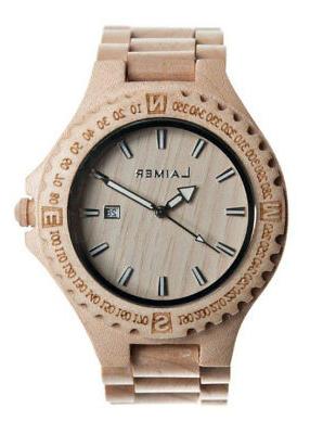 woodwatch acero orologio in legno lm0011 analogico