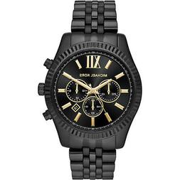 MICHAEL KORS LEXINGTON CRONO ACCIAIO NERO UOMO 44MM  NUOVO ,