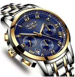 O Uomo Sportivo Cronografo Analogico Quarzo Acciaio Affare!