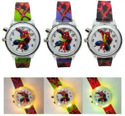 O Bambino Analogico  Luce Led Spiderman Original Cartoon Swa