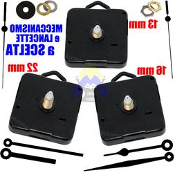 Ingranaggio Lancette Quarzo Decoupage Gancio Muro