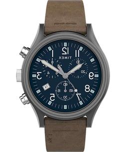 MK1&trade; Steel Chronograph 42mm Leather Strap Watch TW2RT68000