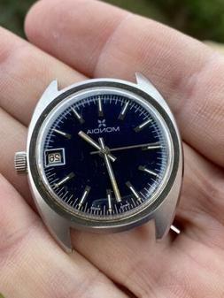 Mondia Zenith Original Blue Dial Vintage Watch