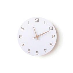 Nordique 3D en Bois Grande Horloge Murale Design Moderne D&eacute;