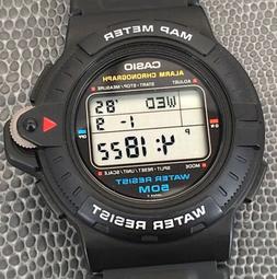 NOS New Casio 693 MAP-100 Quarzo Digitale 43 MM Japan Map Me