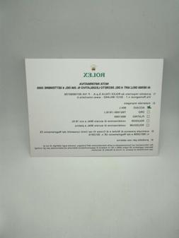 Nota Informativa Rolex acciaio oystersteel