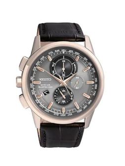 Nuovo!!!Citizen H804 Radiocontrollato AT8113-12H Pelle Eco D