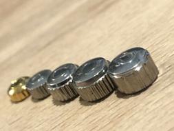Omega Crown 5x 4 Mm To 6 Mm.  Steel And Goldplated.new Unuse