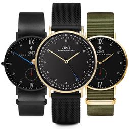 Uomo/donna Twig Vintage Collection Orologio Pelle Maglia Mil