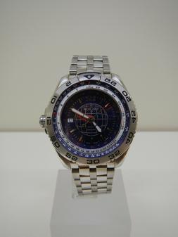 O Sector 490 Gmt W.r.100 45mm Acciaio Blu Da Uomo Swisse Mad
