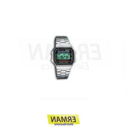 O Casio A-168wa Acciaio Inox Digitale Da Polso Originale Nuo