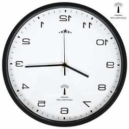 O A Parete Radiocontrollato Quarzo 31 Cm Bianco Nero Decoraz