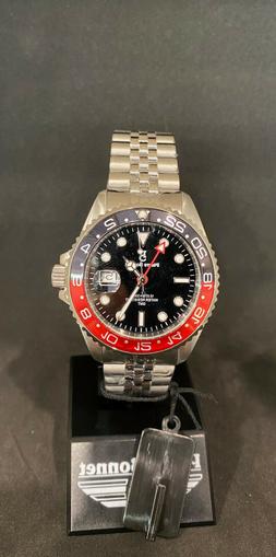 O Pierre Bonnet Abisso Ref 6545 Acciaio Quadrante Nero Gmt S