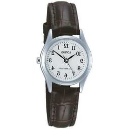 O Lorus Acciaio Donna Solo Tempo Analogico Cinturino In Pell