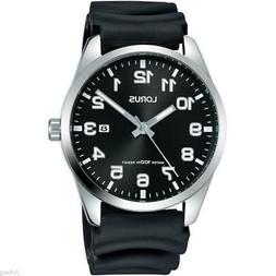 O Lorus Acciaio Uomo Solo Tempo Analogico Cinturino In Silic