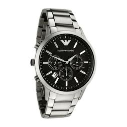 O Emporio Armani Ar2434 Crono Nero Acciaio Garanzia 24 Mesi 