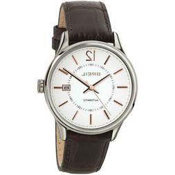 O Automatico Uomo Breil Contempo Tw1556 Pelle Marrone Bianco