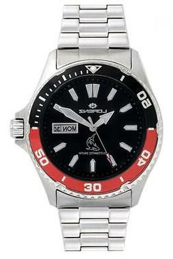 O Automatico Uomo Lorenz Shark 30010ee Acciaio Nero Rosso Su