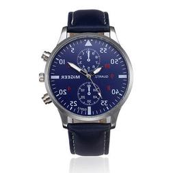 O Uomo Migeer Sportivo Cinturino Pelle Polso Casual Elegante