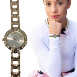 O Bracciale Donna Btl Acciaio Dorato Analogico Con Strass Br