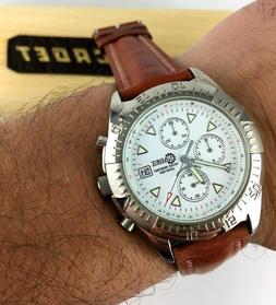 O Cadet Uomo Chrono Quarzo Miyota 39mm Watch New Old Stock D