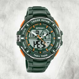 O Calypso Uomo/ragazzo Digitale E Analogico Gomma Verde Ref-