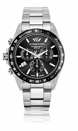 O Philip Watch Caribe R8273607002 Uomo Watch Cronografo Nero