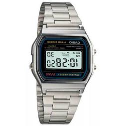 O Casio Classico Acciaio A158wa-1df Uomo Donna Unisex Svegli