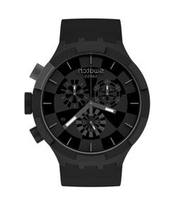 O Swatch Checkpoint Black Sb02b400 Cronografo Big Bold Chron