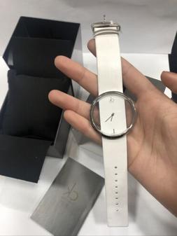 O Calvin Klein Ck Donna Acciaio Pelle Scatola E Garanzia Swi