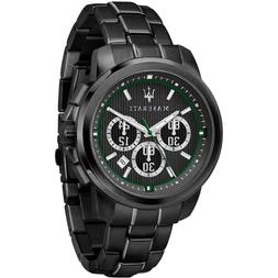 O Maserati Uomo Da Polso Royale In Acciaio Nero Cronografo R