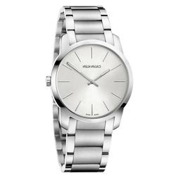 O Calvin Klein Da Donna City, In Acciaio Con Quadrante Silve