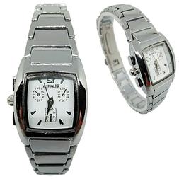 O Da Donna Piccolo Classico In Acciaio Quadrante Bianco Cron