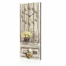 O Da Parete 30x80 Cm Modello Yellow Roses Decorativo In Legn