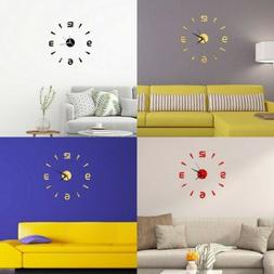 O Da Parete 3d Specchio Adesivo Unico Orologio Numero Fai Da