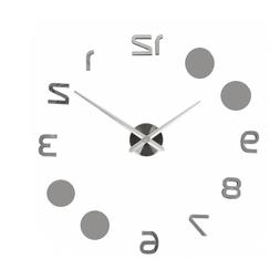 O Da Parete Adesivo Silver Effetto Metallo Diy Numeri Decora