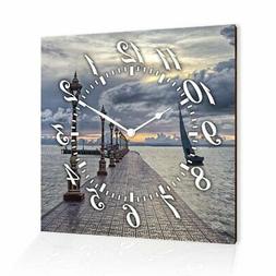 O Da Parete Clockart Alba Sul Molo 60x60 Cm