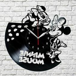 orologio da parete con disco in vinile