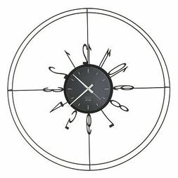 O Da Parete Con Linee Sottili Voyager Nero Goffrato