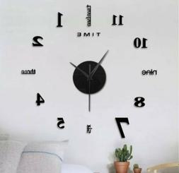 O Da Parete Frameless Fai Da Te Orologio Muro 3d Adesivo Sup