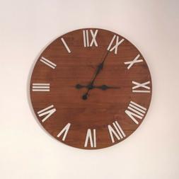 O Da Parete Grande Vintage  Rotondo Da Muro Moderno In Legno