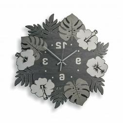 O Da Parete In Legno Modello Jungle Black Cm 60x60