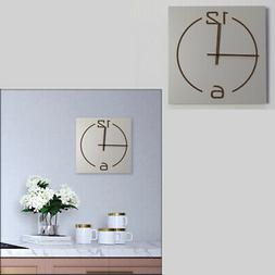 O Da Parete In Legno Quadrato Numeri Grandi Orologi A Muro D