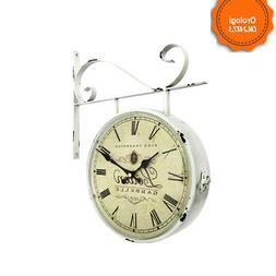 O Da Parete In Metallo Vintage Stazione Stile Retro Orologi 